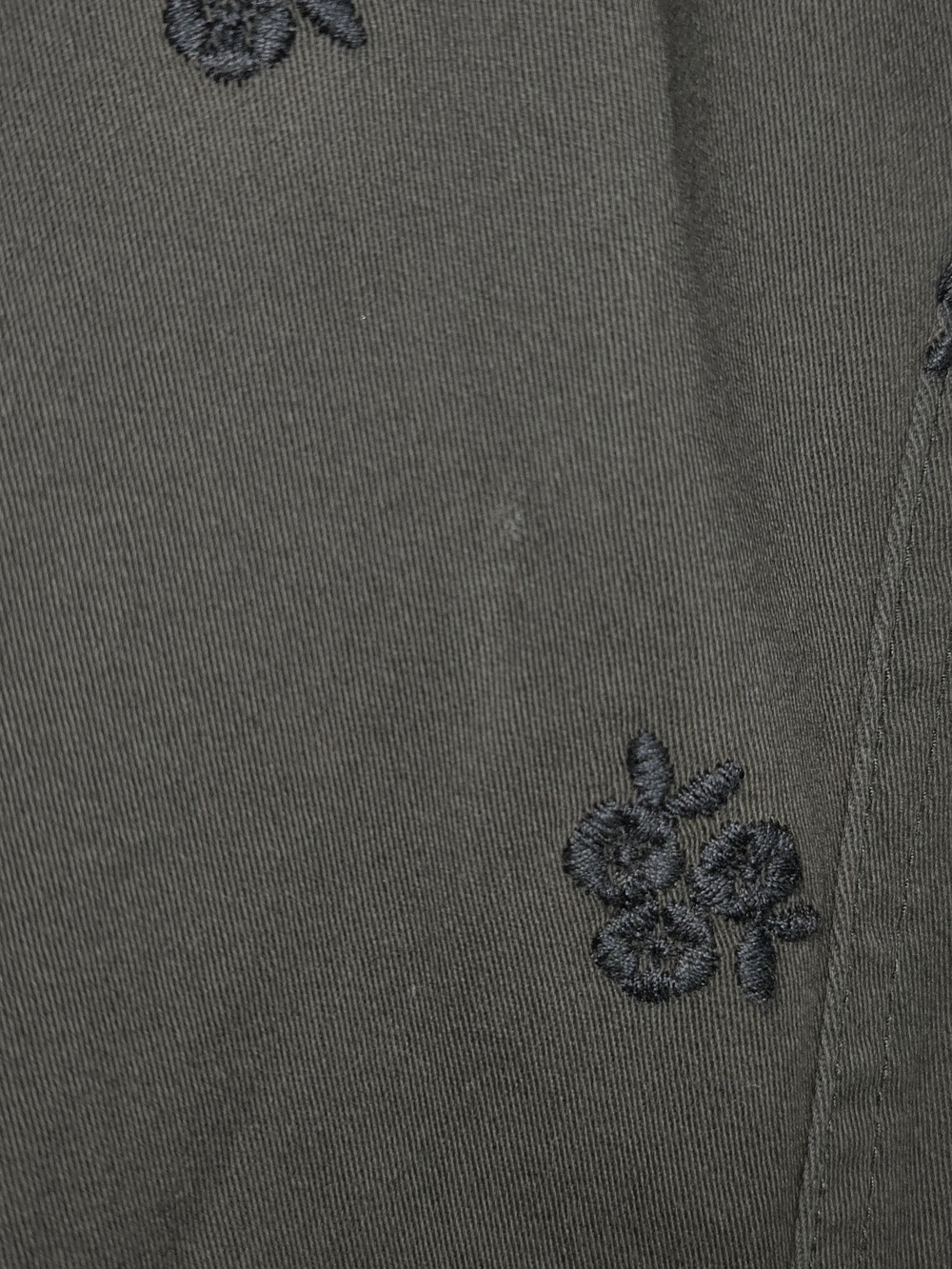 NWT Torrid Olive Fitted Military Embroidered Tawny Daisies Floral Cotton Jacket - Picture 10 of 13